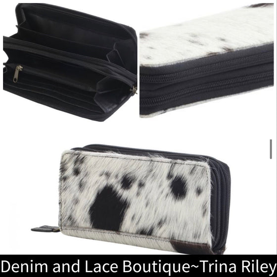 🔥 Myra Dalmatians Leather & Hairon Wallet