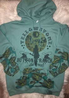  Dutton Ranch Hoodie With Contrast Sleeve & Pocket