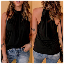  Black Halter Tie Back Tank