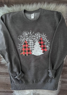  Snowflakes & Trees Tultex Crewneck Sweatshirt