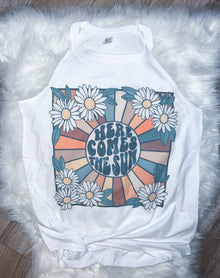  Here Comes The Sun Retro Daisy Sublimation Tank