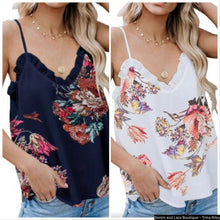  Floral Ruffle Cami Tank