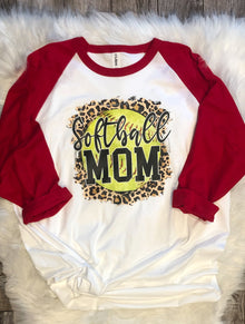  Softball Mom 3/4 Sleeve Raglan