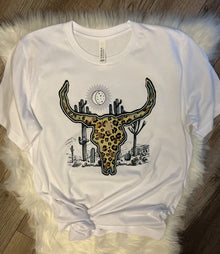  Leopard Bull Skull Bella Tee