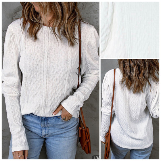 Textured Knit Top