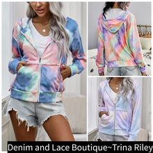  🔥 HOT ITEM! Tie Dye Zip Up Hoodie