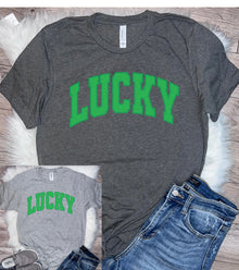  S-3XL - SPECIAL! Lucky Bella Canvas Short Sleeve Tee - Light or Dark Gray