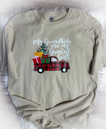  My Grandkids Are My Greatest Gift Plaid Truck Tee