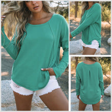  S - fits S/M - Green Spliced Tunic With Button Detail