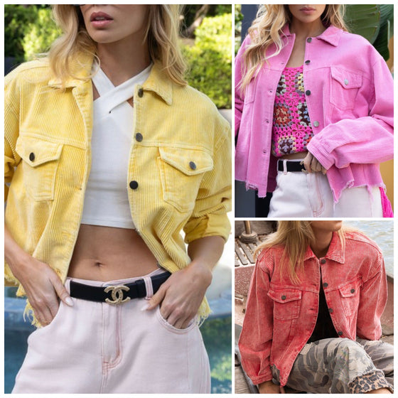 TOP SELLER! RESTOCK! NEW Color Options POL Corduroy Jacket