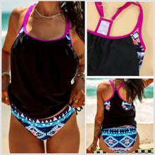  Aztec Printed Lined Tankini Swimsuit