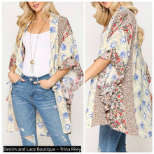  Last One! S Fits S/M Gigio Mixed Floral Animal Kimono