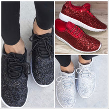  Red , Black , Silver Glitter Shoe