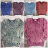 Plum 3X - Zenana Cotton High Quality Acid Wash Crewneck Sweatshirt