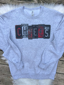  Chiefs License Plate Crew Sweatshirt