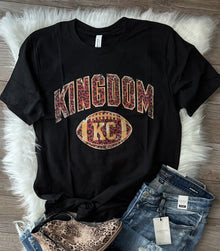  KC Chiefs Kingdom Football Bella Short Sleeve Tee