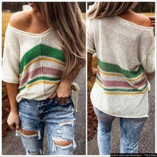  Light Knit V-Neck Split Side