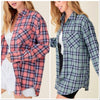 M Fits M-XL Pink - CUSTOMER FAV! La Miel Marie Plaid Shirt