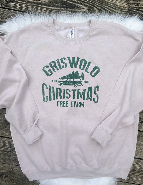 Jerzees Crewneck Sweatshirt Griswold Christmas Tree Farm