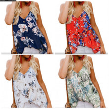  Floral Print Button Up Tank Top