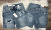 Last 2! S, M - Judy Blue Mid Denim Patch Shorts