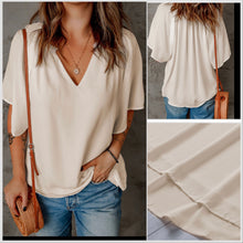  ETA 2/24 Split Neck Chiffon Flowy Blouse