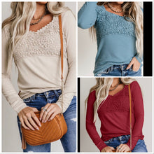  Buttery Soft Crochet V-Neck Long Sleeve